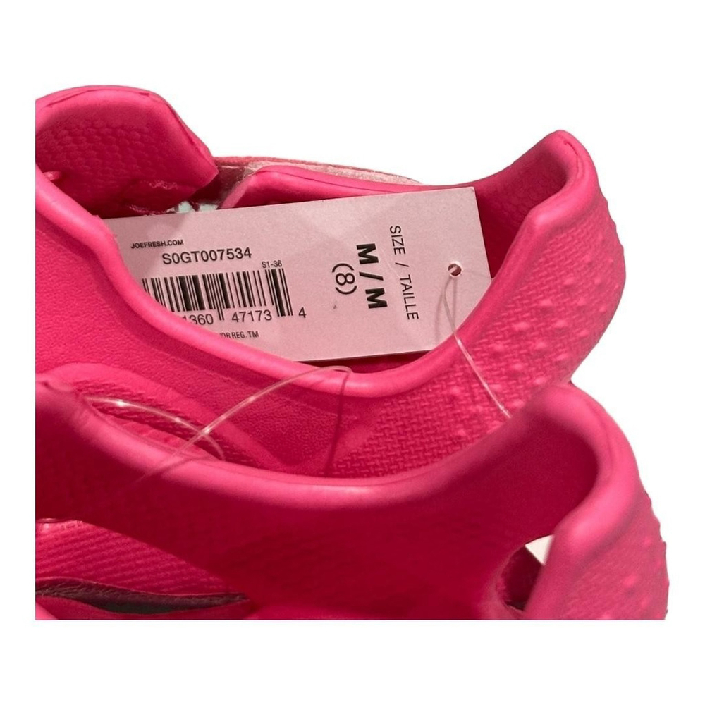 Joe Fresh Sandals Unisex Kids Size 8 Pink Clog Water Shoes Beach Lightweight - Picture 4 of 7